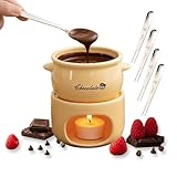 [Utilisation polyvalente] : le service à fondue au chocolat séduit lors de réunions de famille, de pique-niques ou de dates romantiques. Inclus dans le kit : une tasse à fondue au chocolat et 4 fourchettes (Remarque : bougie à fondue au chocolat vendue séparément). Utilisez-le comme service à fondue au chocolat pour les buffets de desserts ou comme point fort interactif lors de fêtes d'anniversaire.