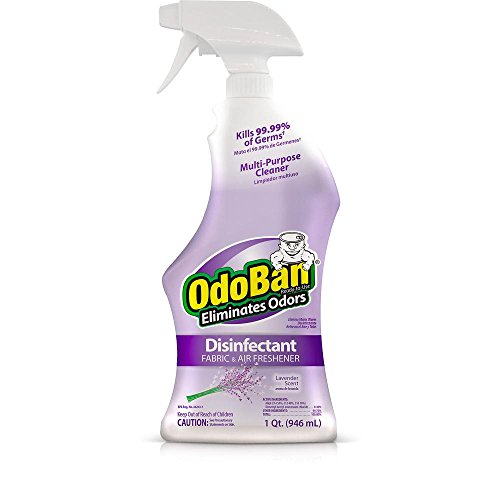 Image of OdoBan Ready-to-Use Disinfectant and Odor Eliminator, Set of 3 Spray Bottles, 32 Ounces Each, Lavender Scent