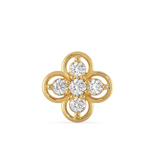 Malabar Gold & Diamonds Yellow Gold Nose Pin for Women 22 k | 22k BIS Hallmark (916) Nose Stud for Women and Girls with Piercing - Image 3