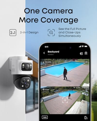 Image of eufy PoE Bullet-PTZ Cam S4, NVR Wired Add On Cam, Requires eufy NVR, 4K UHD Triple Lens, 360 Pan and Tilt, 8X Hybrid Zoom, AI Tracking, Red and Blue Light, PoE Plug and Play, 24 /7 Recording