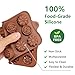 6 Pack Chocolate Molds Candy Molds Silicone, Food-Grade Non-Stick Jelly Mold, Crayon Mold, Silicone Baking Mold BPA-Free, including Flower, Heart, Star, Round, Square, and Swirl