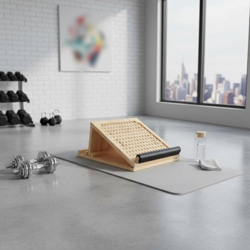 Tabla estiramiento piernas madera sólida ejercicio inclinado ajustable 5