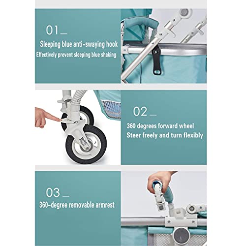 Baby kinderwagen voor pasgeborenen en peuters -3 in 1 kinderwagen Opvouwbare kinderwagen Anti-shock Springs High View… - Afbeelding 3