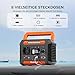 FlashFish 230Wh Tragbare Powerstation mit Solarpanel 60W, Solar Generator 300W(Spitze 600W) mit 2 DC-Anschlüsse, 4 USB-Anschlüsse, LED-Lichter, Notstromaggregat für Camping, Unterwegs,Stromausfälle