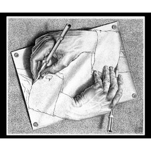 M.C. Escher Drawing Hands Mousepad