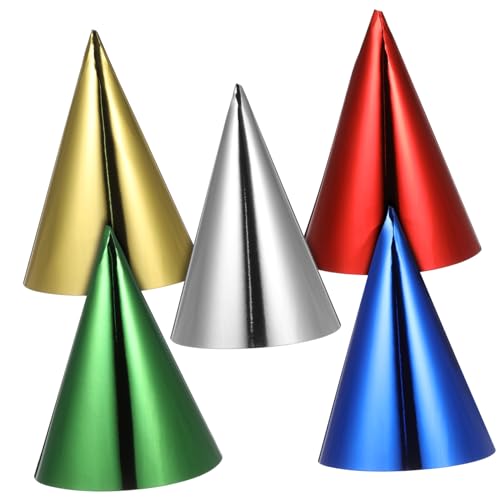 TOPBATHY 15 Pezzi Cappellini Compleanno Colorati da Festa Design Adatti per Età e Festive Leggeri Filo Elastico per Vestibilità