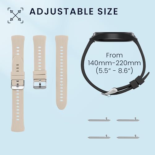 kwmobile 2X Sportarmband kompatibel mit Huawei Watch 5 42mm Armband - Fitnesstracker Band Set aus TPU Silikon