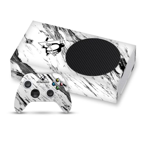 Skin NHL Pittsburgh Penguins Xbox Series S autocollant vinyle marbre pour console et manette