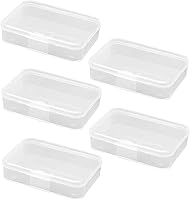 Vista 1 de 5 recipientes de almacenamiento de plástico pequeños rectángulo transparente, caja organizadora de cuentas, caja de herramientas, organizador