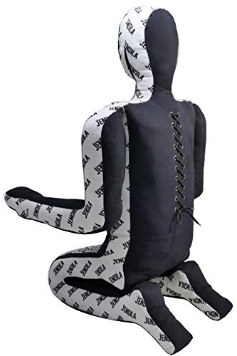 Grappling Dummy MMA Jiu Jitsu – Grappling Wrestling Dummy – Made from Durable Canvas Fabrics – MMA Dummy for Multiple Drills UNFILLED (Black, 72")