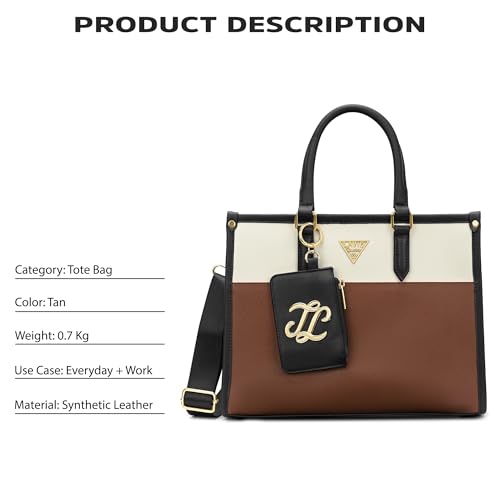 Image of Lavie Signature Women's Ithaca Colourblock Tote Handbag for Women | Tote Bag for Work | Ladies purse | Stylish Shoulder Bag | Gift for Women