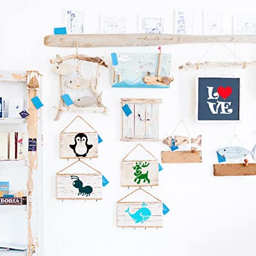 22 Pack Cute Baby Stencils For Onesie Decorating Kit Reusable Baby Shower Stencils For Painting On Fabric Bodysuit Shirts Bags Shoes Bibs Clothes Small Animals Theme Templates #TOP5