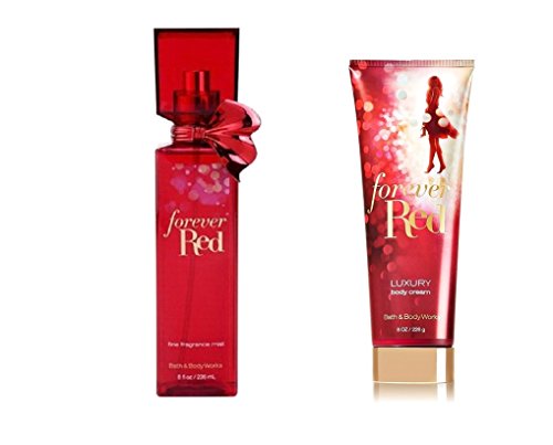 Forever Red Luxury Cream 8oz with Forever Red Mist 8oz by Bath & Body Works