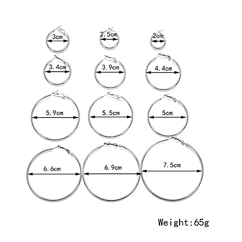 Image of Shining Diva Fashion Stylish Pairs Metal Earrings for Women and Girls