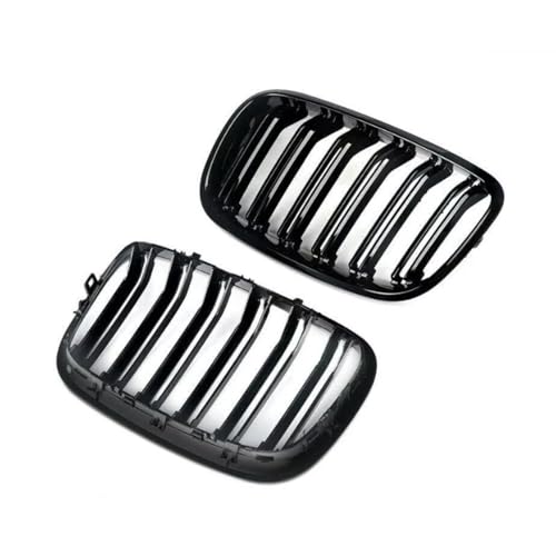 Calandre avant pour BMW X5 X6 E70 2007-2014 à double lamelles - 4