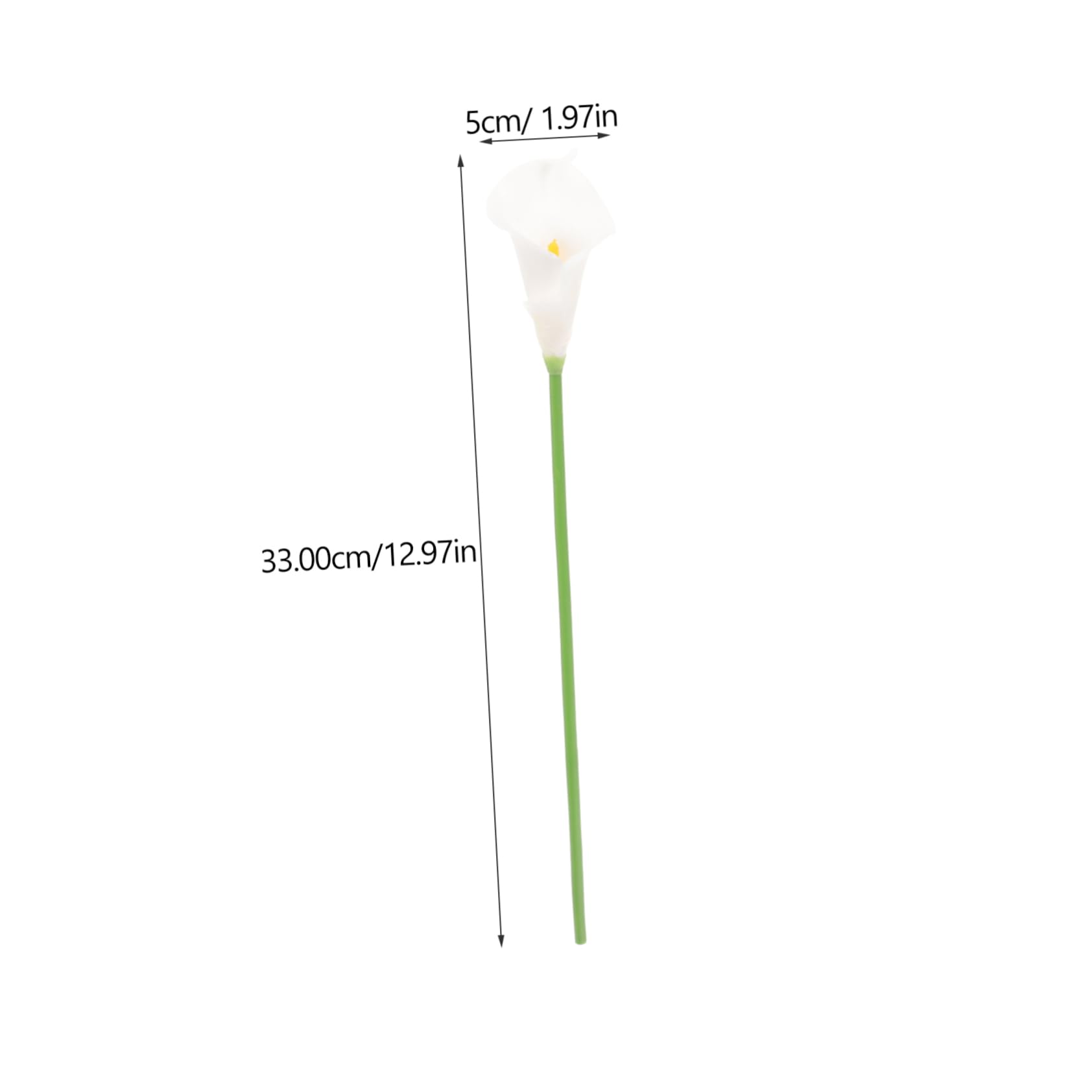 Abaodam Künstliche Calla Lilien Weiß aus PU 10 Stück für Hochzeit