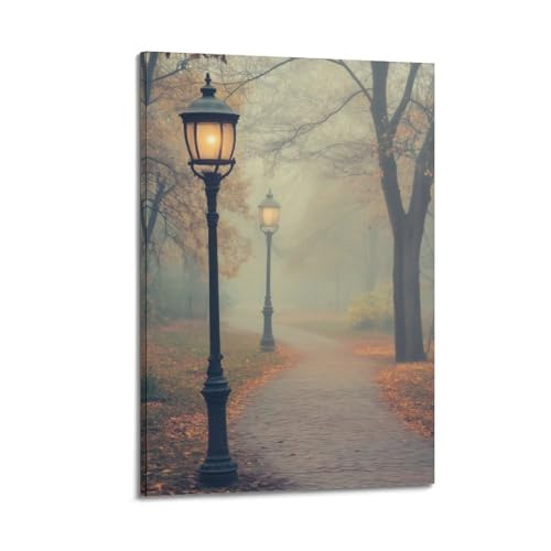 Poster moderne art mural chemin d'automne ZOGJIN 40x60 cm
