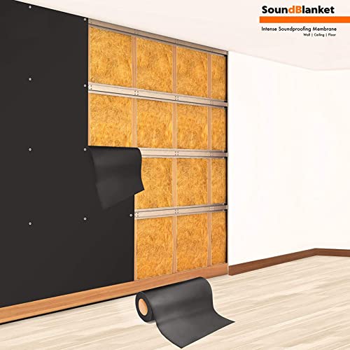 Image of SoundBlanket 2.5mm Soundproofing Membrane Noise Barrier | Soundproof Wall, Window & Door | Mass Loaded Vinyl 8x4 Feet | Block 28 DB