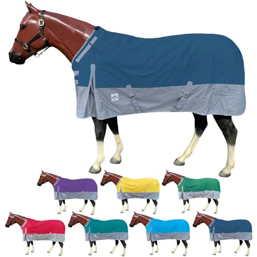 1200 Denier Waterproof Adjustable Neck Turnout Blanket – with Grey Skirt -200 gram Fill