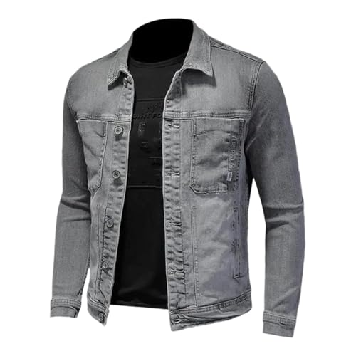 Men's Denim Jacket Classic Washed Street Fashion Vintage Casual Versatile Jean Jacket