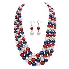 flag pearl necklace set