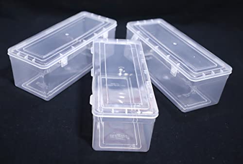 Image of Inez Multipurpose Plastic Rectangular Stackable Organizer Small Storage Container Box Combo Transparent Boxes for Jewellery /Medicines /Stationery /Cosmetics /Accessories(Pack of 4)