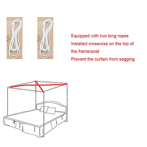 Pangzi Bohemian 4 Corner Post Bed Curtain Canopy Bed Curtain Drapes For Adults Girls (Full, Red) #TOP1