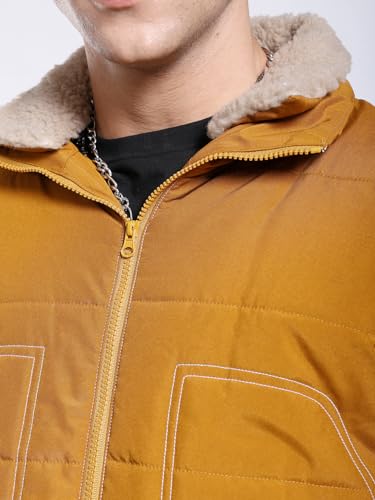 Image of The Indian Garage Co Men Regular Fit Placement Print Bomber Jackets