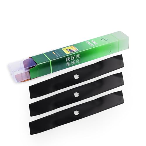 Lawnbuff Medium Lift Lawn Mower Blades for 54 Inch Deck, Replaces GX21380, GY20684, GY20679, GY20686, SPM684375001, Compatible with John De ere D170, E180, G110, S180, 190C, LA150 (3PCS) by Lawnbuff - Used condition - US$23.65