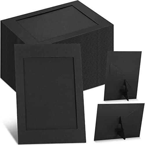 Glenmal 400 Pieces Paper Photo Frames 4 X 6 Inch Black Bulk Cardboard Picture Frames Picture Frame Paper Holder Crafts Cardboard Frames For Tabletop Wall Decor Graduation Classroom Wedding Display #TOP20
