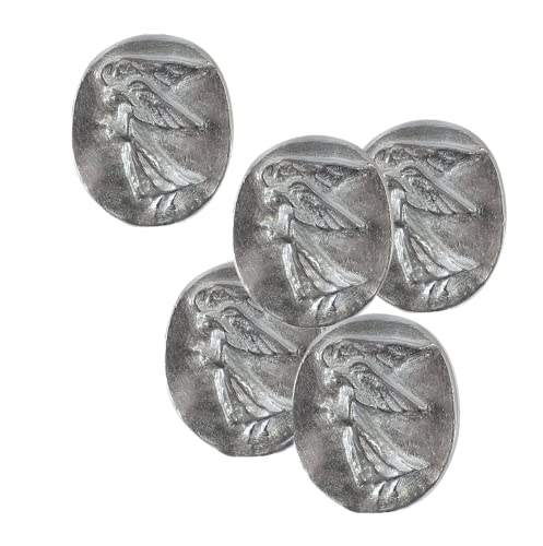 Value 5 Pack - Pocket Guardian Angel Coins with Serenity Prayer Cards - Token Charm for Wallet or Car - Blessing Gift for Yourselves and Your Loved Ones