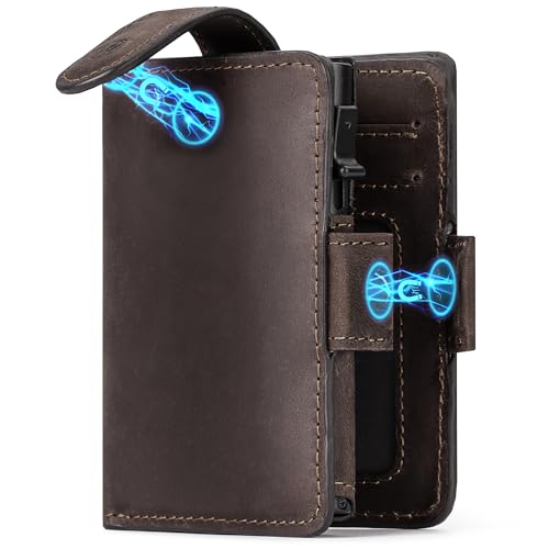 Will Fire® MagFlap Wallet | Tarjetero con compartimento para billetes y monedas | Tarjetero de tarjetas | Portmonee Hombre | Mini Wallet | Cartera 1012 Tarjetas | Portmonee con protección RFID |