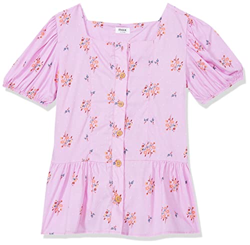 Image of Max Girls Floral Printed Square Neck Casual Top