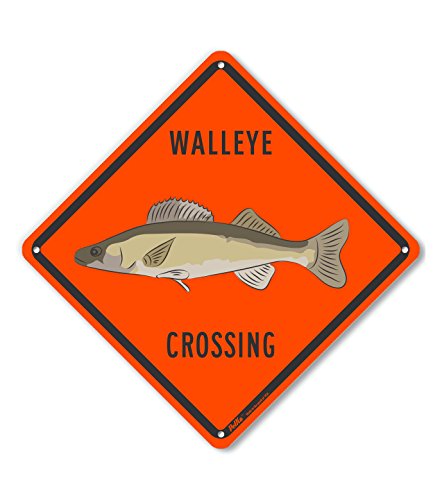 Panneau en aluminium Walleye Crossing PKAC-1062-NA 25,4 cm orange