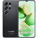 OUKITEL C2 Mobile Phones - Smartphone 2025, 5000mAh Battery, 16GB+64GB 1TB TF, 6.52" HD+ Display, 4G Dual SIM Free Unlocked Phones, 13MP Camera/Face ID/OTG/GPS/Touchscreen, Black