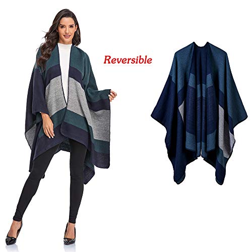 Immerguter Women's Shawl Wraps Sweater Poncho Cape for Fall Winter2