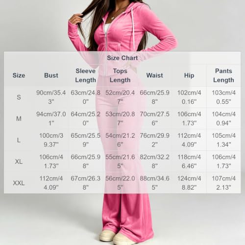 Velour Tracksuit Womens Slim Fit 2 Piece Y2K Velvet Sweatsuits Fall Winter - image 3