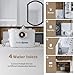 Macerating Toilet System, Upflush Toilet with Pump, Durable Copper Motor for Domestic Home Basement Sink/Shower/Bathtub Wastewater, 17.7