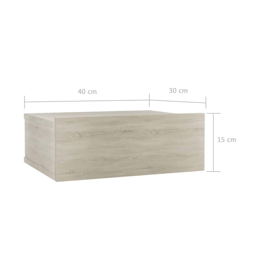 comodino camera da letto mobile camera da letto comodini camera Comodini Pensili 2 pz Rovere Sonoma 40x30x15 cm Truciolato Adatto a soggiorno, camera da letto, ufficio