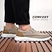 Mens Casual Slip in Shoes Boat Slip On Loafers Fashion Walking Dress Sneakers Work Lightweight Mesh Oxfords Soft Sole Khaki