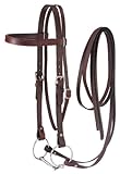Tough 1 Western Leather Browband Draft Bridle