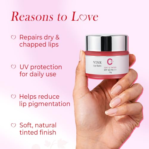 Image of VINR Lip Balm | Lip Balm for Dark Lips | Moisturizing Lip Treatment with Vitamin C + Shea Butter for Soft Lips | INFUSED WITH VITIS VINIFERA | Overnight Repair | 15 gm