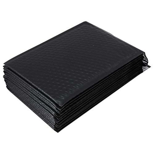 Ciieeo 25 Pcs Black Bubble Mailers Padded Mailing Envelope Bags Thickened Multi-layer Film Self-seal Shipping Envelopes for Packaging