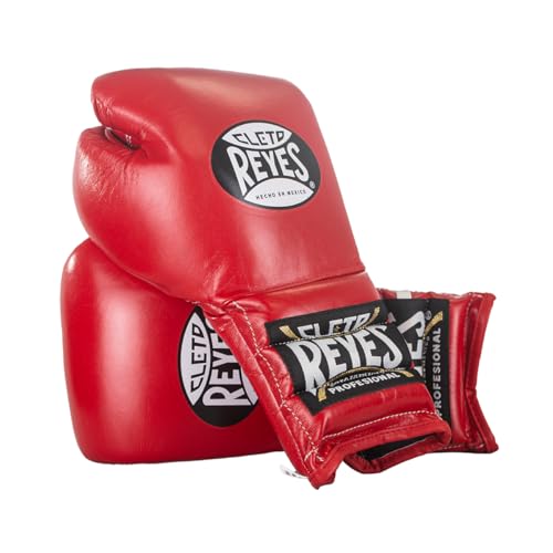 CLETO REYES Traditional Professional-Grade Boxing Gloves with Laces for Training, Sparring and Heavy Punching Bags for Men and Women, MMA, Kickboxing, Muay Thai, 14oz, Classic Red