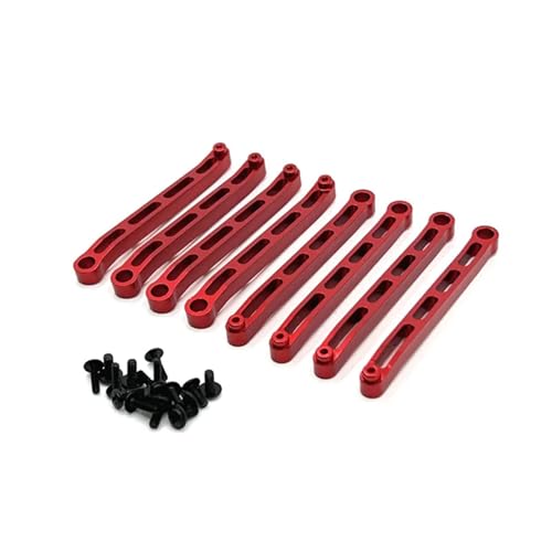 HLSONHENGM Metal Upgrade Chassis Fixing Rod for MN Model 1/12 MN168 MN78 RC Car Spare Parts(Red)