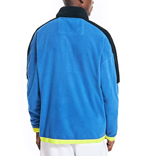 Nautica Men's Competition Sustainably Crafted Quarter-Zip Mixed-Media Pullover3