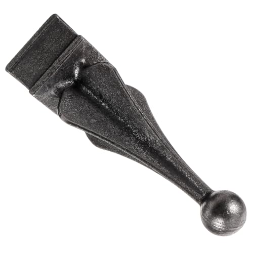 HOMSFOU Accesorios De Cerca De Hierro Forjado Remates De Postes De Cerca Borde Decorativo De La Cerca del Jardín Barandilla Barandas Valla Decorativa Negro Planchar