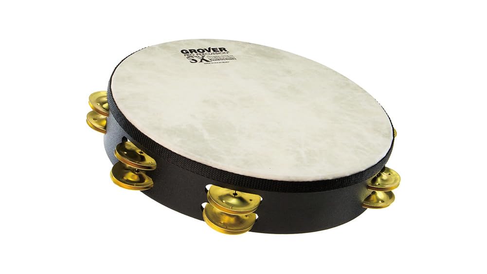 Grover Pro Percussion SX-BR SX Series 10-inch Double-row Tambourine - Black
