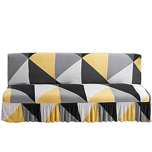 CHNSHOME Housse de canapé clic clac Extensible Housse canapé sans accoudoir Housse clic clac Pliable Housse canapé-lit Extensible sans Bras Cover