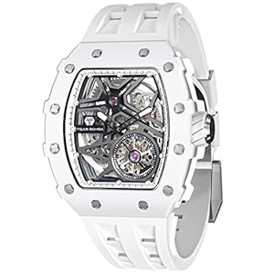 Luxury Ceramic Automatic Watches for Men – Japanese Movement Sapphire Glass – 50M Waterproof Luminous Men’s Wrist Watch Elegant Gifts TB8209 White